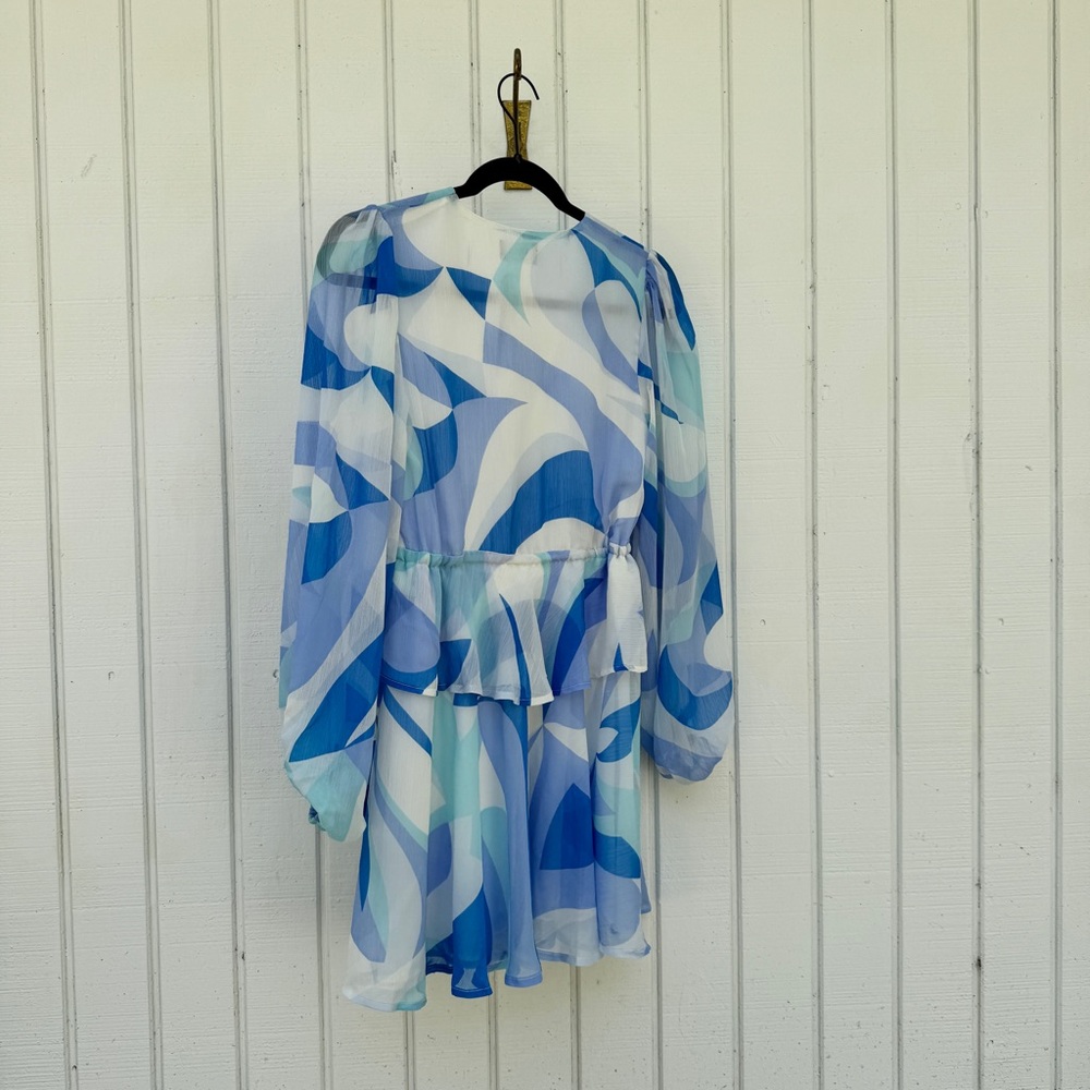 VICI Blue and White Patterned Dress - Picture 7 of 7